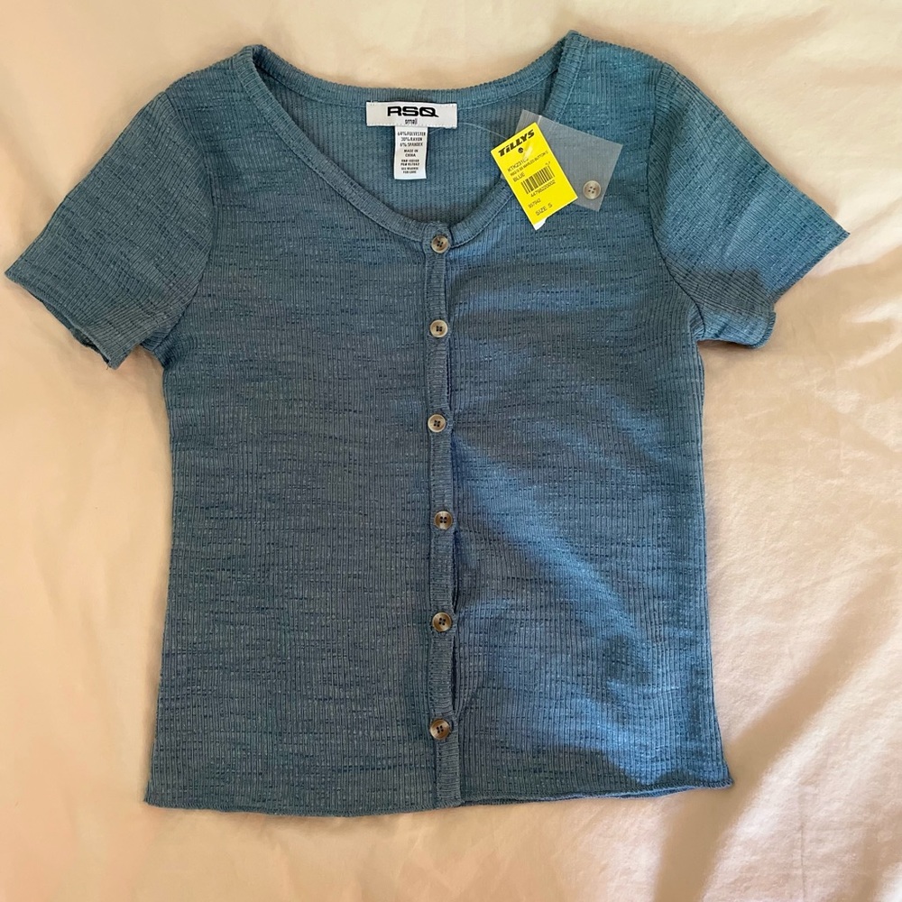RSQ Girls button up baby tee